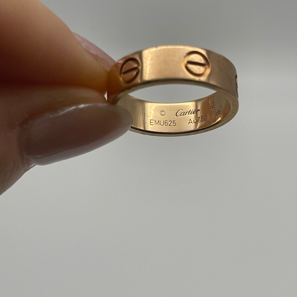CARTIER LOVE RING ROSE GOLD SIZE 6 - Picture 5 of 6